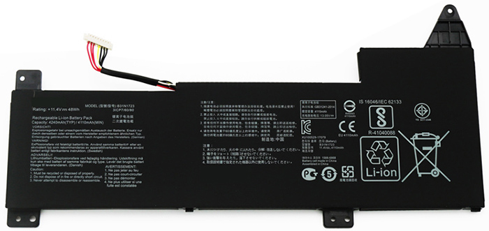 Kompatibel Bærbar PC batteri asus  til VivoBook-K570ZD 