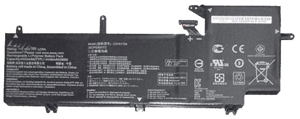 Kompatibel Bærbar PC batteri til Asus ZenBook-Flip-UX561UD-E2026R Kompatibel Bærbar PC batteri Asus til ZenBook-Flip-UX561UD-E2026R