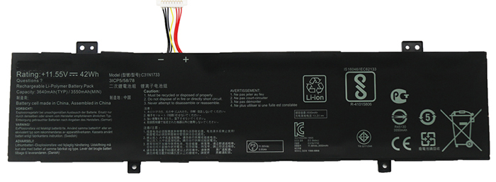 Kompatibel Bærbar PC batteri til ASUS VivoBook-Flip-14-TP412UA Kompatibel Bærbar PC batteri ASUS til VivoBook-Flip-14-TP412UA