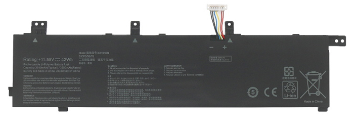 Kompatibel Bærbar PC batteri til asus C31N1843 Kompatibel Bærbar PC batteri asus til C31N1843