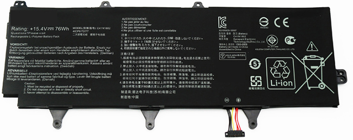 Kompatibel Bærbar PC batteri asus  til C41N1802 