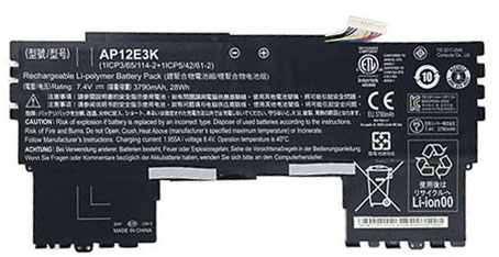 Kompatibel Bærbar PC batteri Acer  til 1ICP3/65/114 