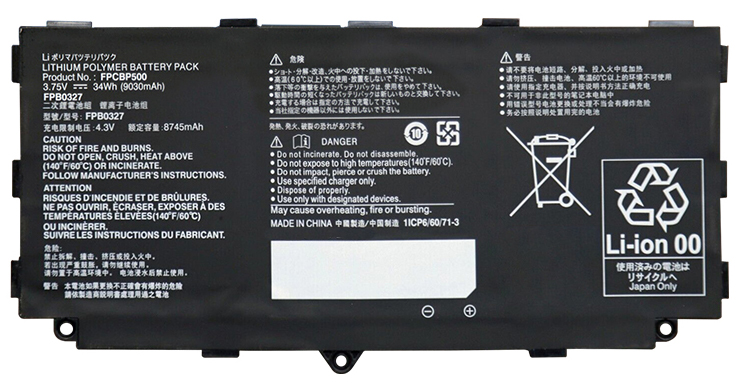 Kompatibel Bærbar PC batteri FUJITSU  til Arrows-Tab-Q506 