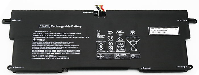 Kompatibel Bærbar PC batteri til HP ET04049XL Kompatibel Bærbar PC batteri HP til ET04049XL
