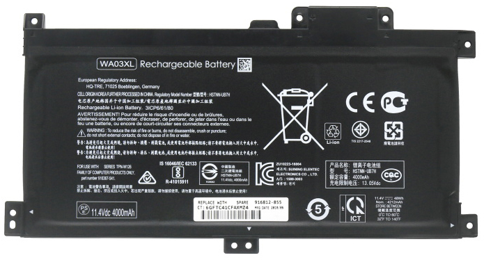 Kompatibel Bærbar PC batteri til HP Pavilion-x360-15-br100NZ Kompatibel Bærbar PC batteri HP til Pavilion-x360-15-br100NZ