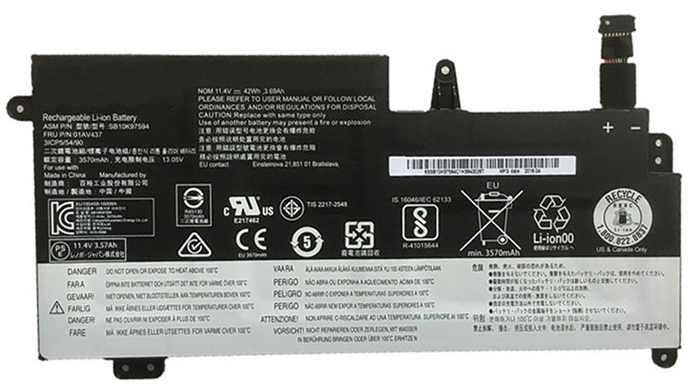 Kompatibel Bærbar PC batteri til lenovo Thinkpad-New-S2-2018(20L1A00JCD) Kompatibel Bærbar PC batteri lenovo til Thinkpad-New-S2-2018(20L1A00JCD)
