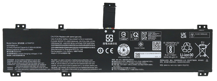 Kompatibel Bærbar PC batteri lenovo  til L21B4PC0 