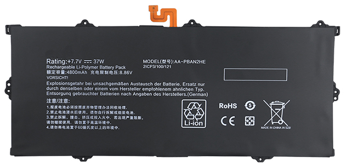 Kompatibel Bærbar PC batteri SAMSUNG  til Galaxy-Book-GO-NP340XLA-KA1US 